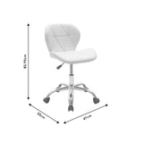 Scaun birou Frea II PU, 47x52x82 cm - Alb