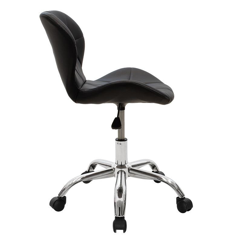 Scaun birou Frea II PU, 47x52x82 cm - Negru