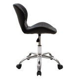 Scaun birou Frea II PU, 47x52x82 cm - Negru