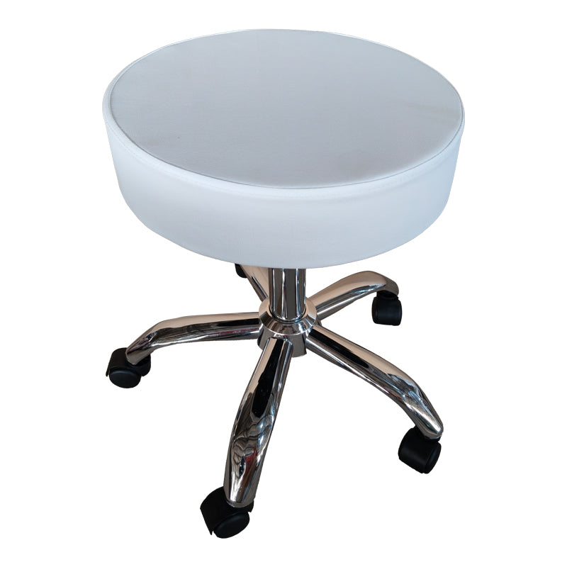 Scaun birou/lucru rotativ Tebere, Piele ecologică, Alb, 35x35x45-57 cm, imagine suplimentara