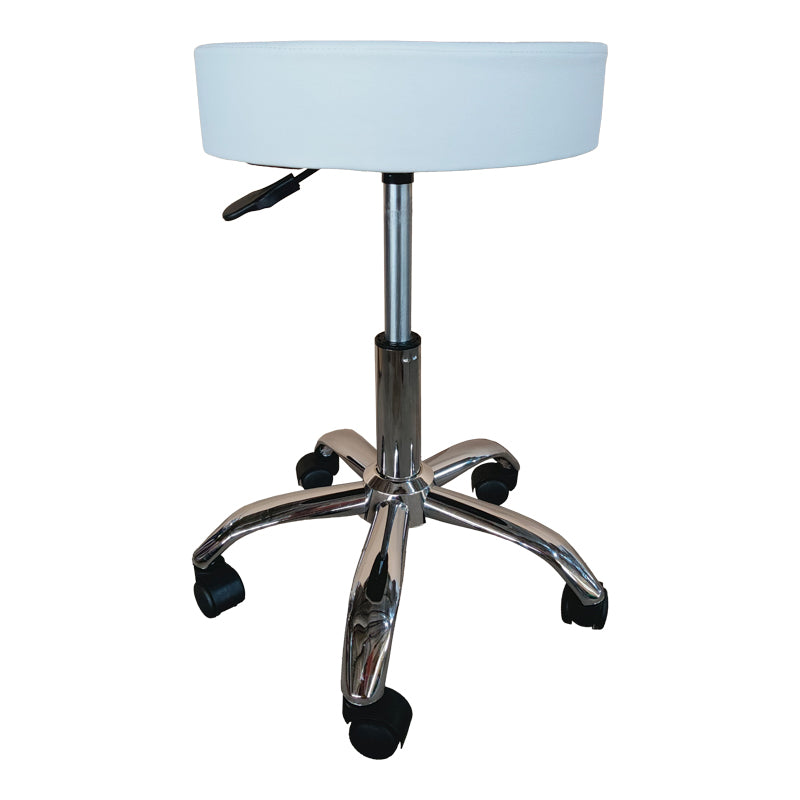 Scaun birou/lucru rotativ Tebere, Piele ecologică, Alb, 35x35x45-57 cm, detaliu produs
