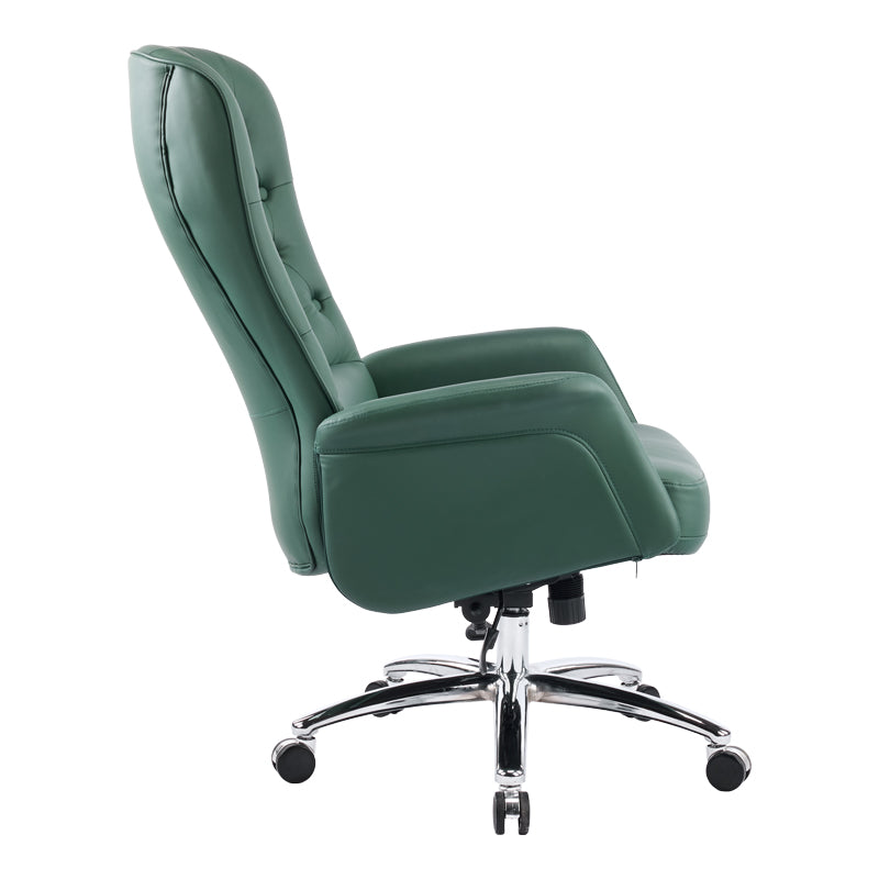 Scaun de birou managerial Kaline, piele PU, 69x79x123 cm - Verde