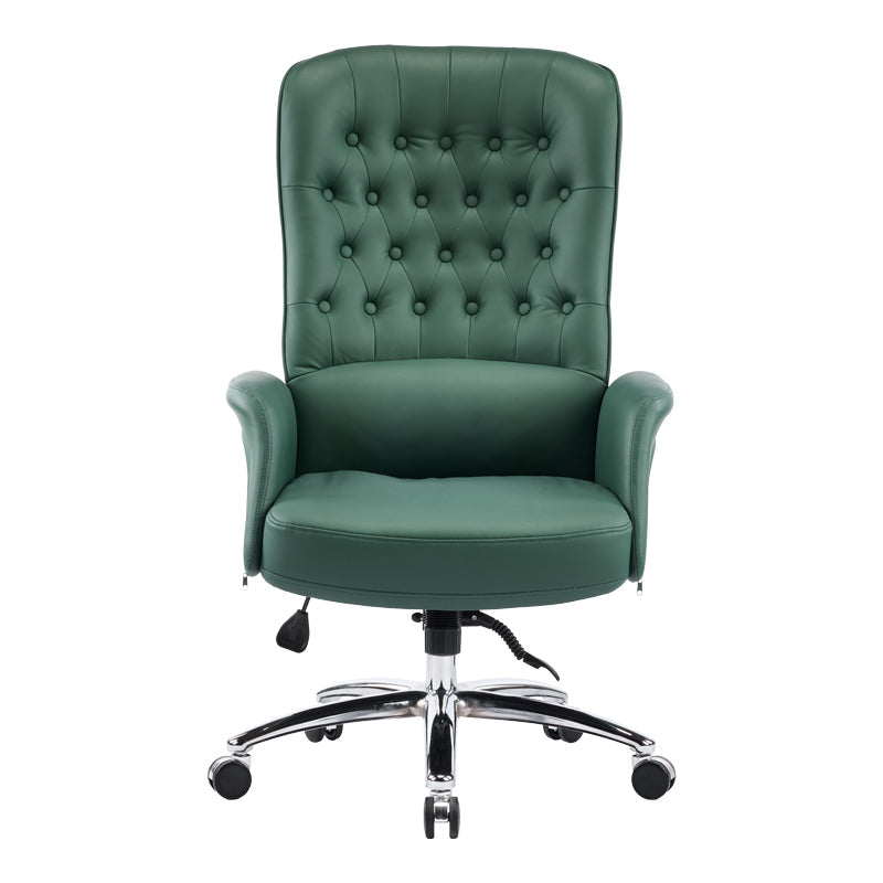 Scaun de birou managerial Kaline, piele PU, 69x79x123 cm - Verde