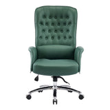 Scaun de birou managerial Kaline, piele PU, 69x79x123 cm - Verde