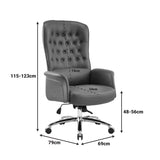 Scaun de birou managerial Kaline, piele PU, 69x79x123 cm - Verde