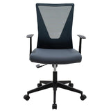 Scaun birou manager Ghost mesh, Gri - Negru, 61x53x93 cm - Gri