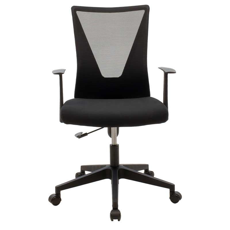 Scaun birou manager Ghost mesh, Gri - Negru, 61x53x93 cm - Negru