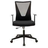 Scaun birou manager Ghost mesh, Gri - Negru, 61x53x93 cm - Negru