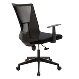 Scaun birou manager Ghost mesh, Gri - Negru, 61x53x93 cm - Negru