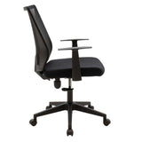 Scaun birou manager Ghost mesh, Gri - Negru, 61x53x93 cm - Negru