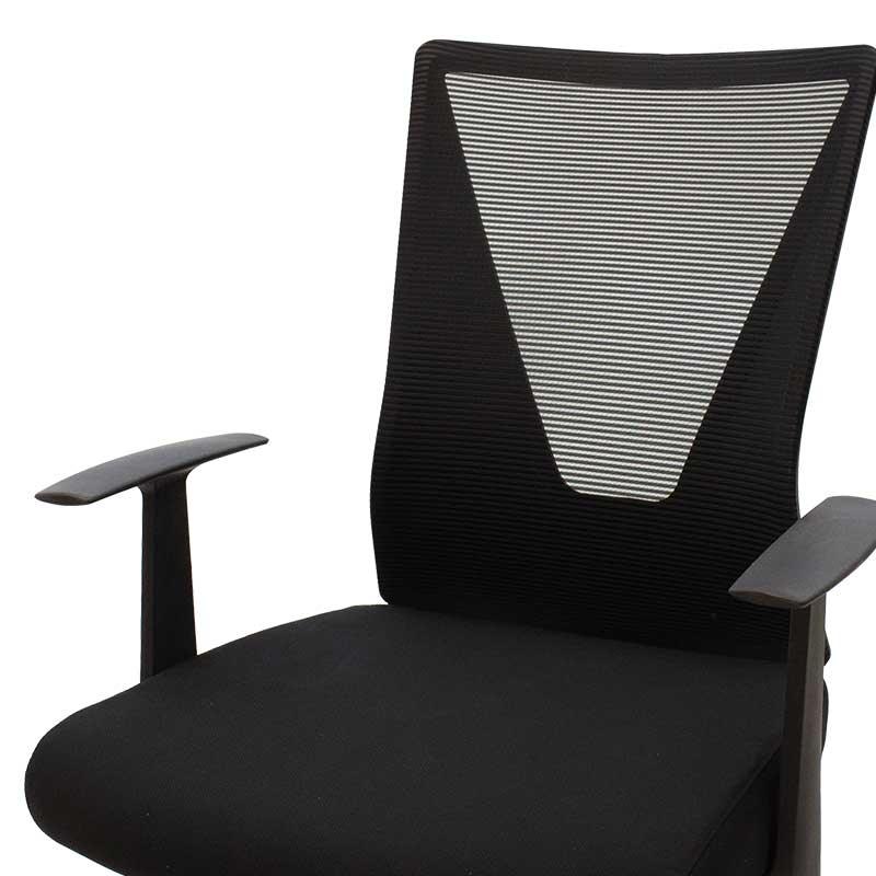 Scaun birou manager Ghost mesh, Gri - Negru, 61x53x93 cm - Negru