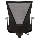 Scaun birou manager Ghost mesh, Gri - Negru, 61x53x93 cm - Negru
