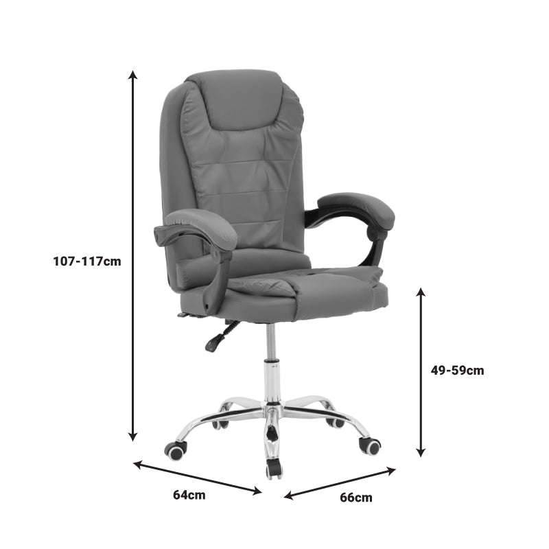 Scaun birou manager Kardi bej pu, 66x64x117 cm