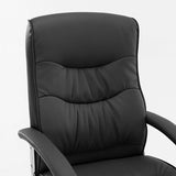 Scaun birou manager Primrose PU, 65x74x120 cm - Negru