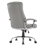 Scaun birou manager Primrose PU, 65x74x120 cm - Gri