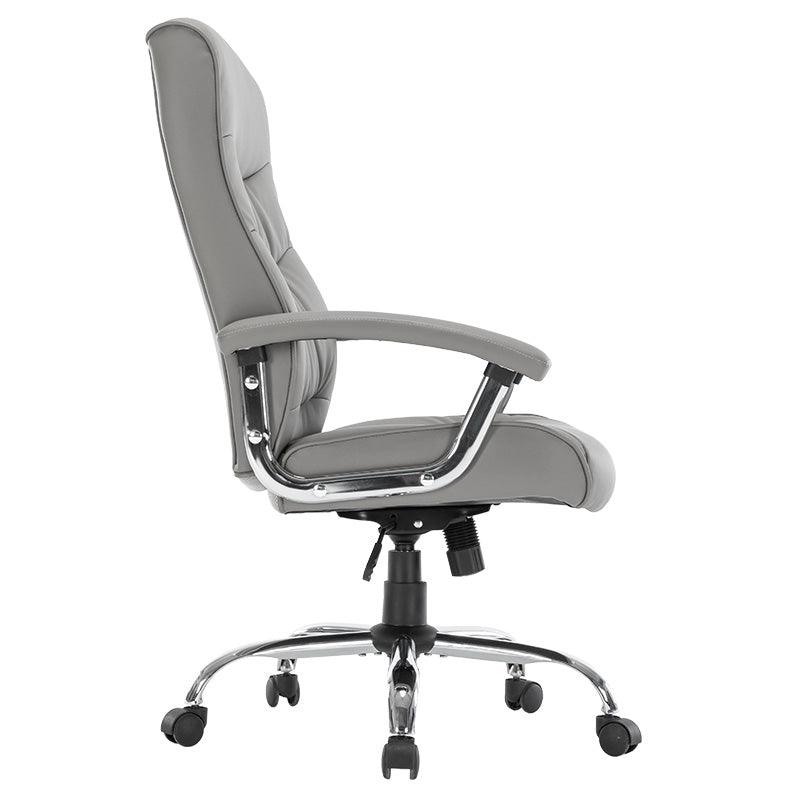 Scaun birou manager Primrose PU, 65x74x120 cm - Gri
