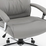 Scaun birou manager Primrose PU, 65x74x120 cm - Gri