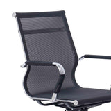 Scaun birou Noctis plasa, Negru - Alb, 55x48x88 cm - Negru