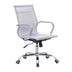 Scaun birou Noctis plasa, Negru - Alb, 55x48x88 cm - 277-000006