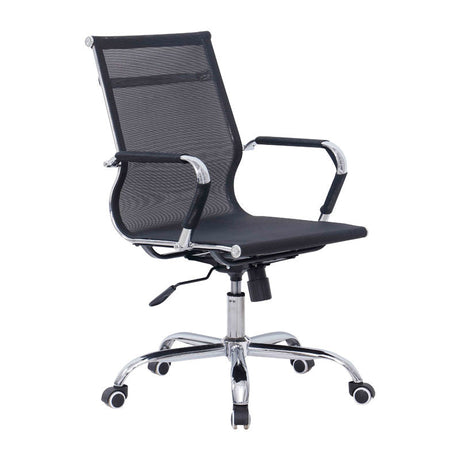 Scaun birou Noctis plasa, Negru - Alb, 55x48x88 cm
