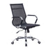 Scaun birou Noctis plasa, Negru - Alb, 55x48x88 cm