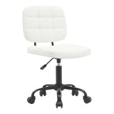 Scaun birou Sedia pu, alb, 50x50x75-85 cm