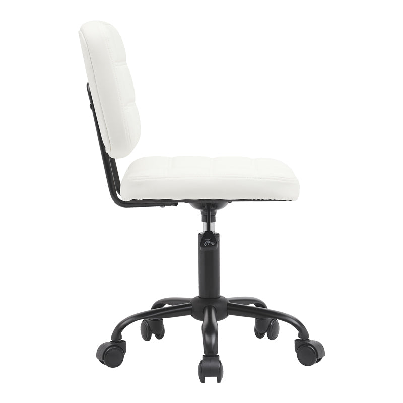 Scaun birou Sedia pu, alb, 50x50x75-85 cm