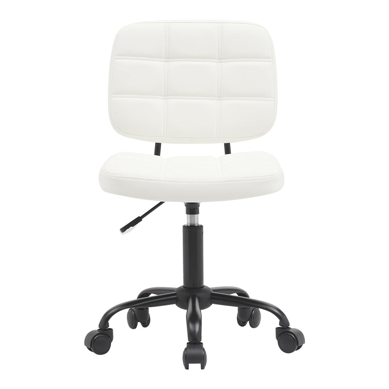 Scaun birou Sedia pu, alb, 50x50x75-85 cm