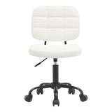 Scaun birou Sedia pu, alb, 50x50x75-85 cm