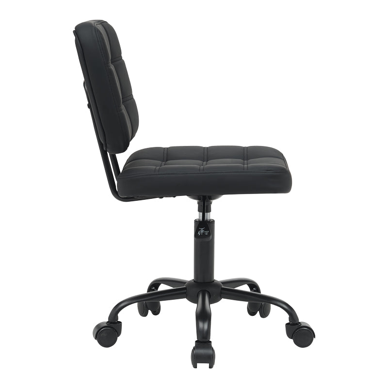Scaun birou Sedia pu, negru, 50x50x75-85 cm