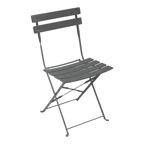 Scaun Bistro pliabil, metalic, Antracit - Verde, 42x46x82 cm