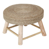 Scaun Bosco din lemn de iuta si eucalipt, Natural, D45x40 cm