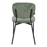 Scaun, Bouclé, Verde Masliniu, metalic Negru, 48x53x82 cm