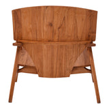 Scaun Brazin lemn de tec, Natural, 72x71x77 cm