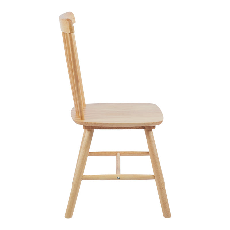 Scaun Bristol cu aspect, Lemn Rubberwood, Natural - Negru, 45x51x86 cm - Natur