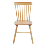 Scaun Bristol cu aspect, Lemn Rubberwood, Natural - Negru, 45x51x86 cm - Natur