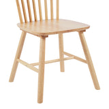 Scaun Bristol cu aspect, Lemn Rubberwood, Natural - Negru, 45x51x86 cm - Natur