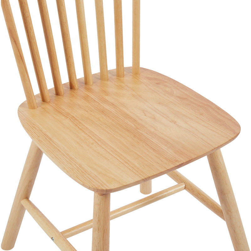 Scaun Bristol cu aspect, Lemn Rubberwood, Natural - Negru, 45x51x86 cm - Natur