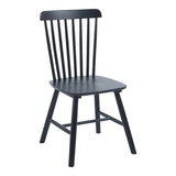 Scaun Bristol cu aspect, Lemn Rubberwood, Natural - Negru, 45x51x86 cm - Negru