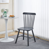 Scaun Bristol cu aspect, Lemn Rubberwood, Natural - Negru, 45x51x86 cm - Negru