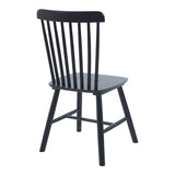 Scaun Bristol cu aspect, Lemn Rubberwood, Natural - Negru, 45x51x86 cm - Negru