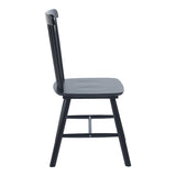 Scaun Bristol cu aspect, Lemn Rubberwood, Natural - Negru, 45x51x86 cm - Negru