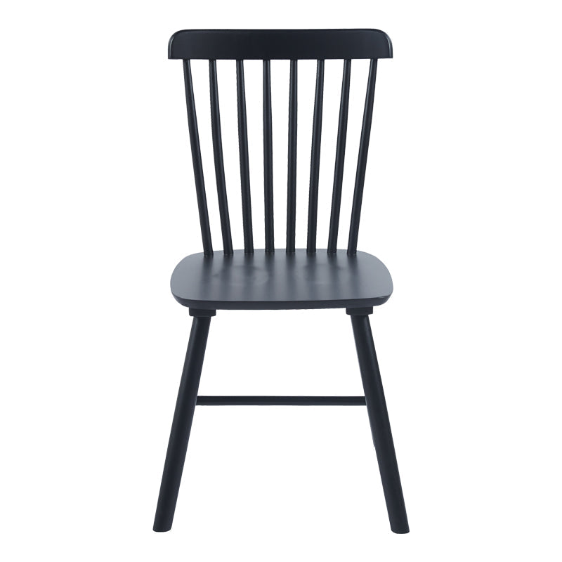 Scaun Bristol cu aspect, Lemn Rubberwood, Natural - Negru, 45x51x86 cm - Negru