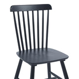 Scaun Bristol cu aspect, Lemn Rubberwood, Natural - Negru, 45x51x86 cm - Negru