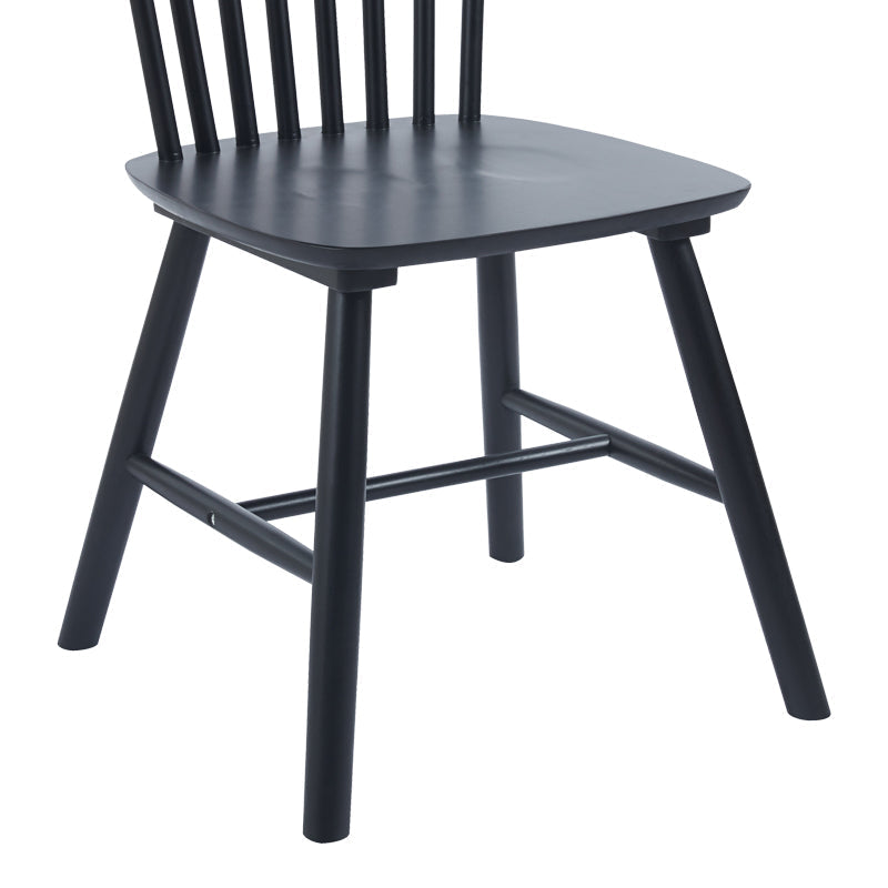 Scaun Bristol cu aspect, Lemn Rubberwood, Natural - Negru, 45x51x86 cm - Negru