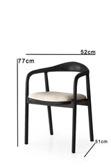 Scaun Bucatarie Sufragerie Sunny, 52x77x51 cm - Gri deschis Negru