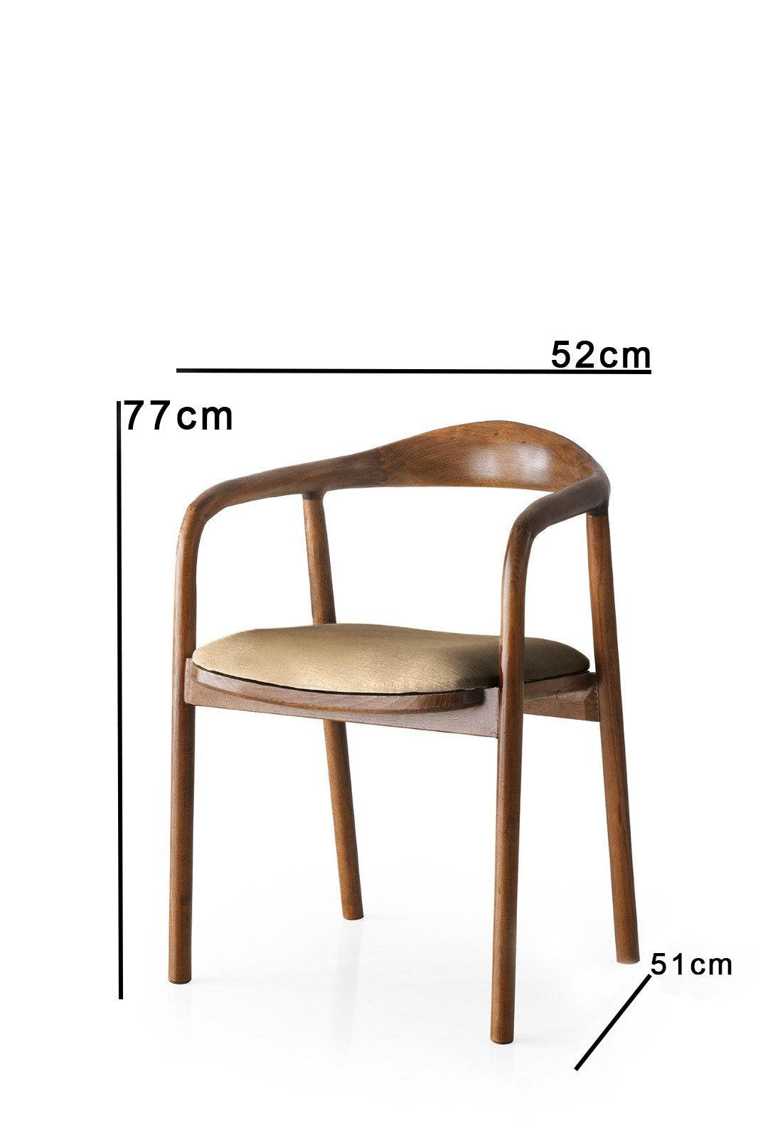 Scaun Bucatarie Sufragerie Sunny, 52x77x51 cm - Maro deschis