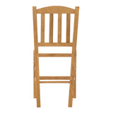 Scaun cafenea Damnir lemn masiv de fag lustruit, nuc, 41x42x92 cm