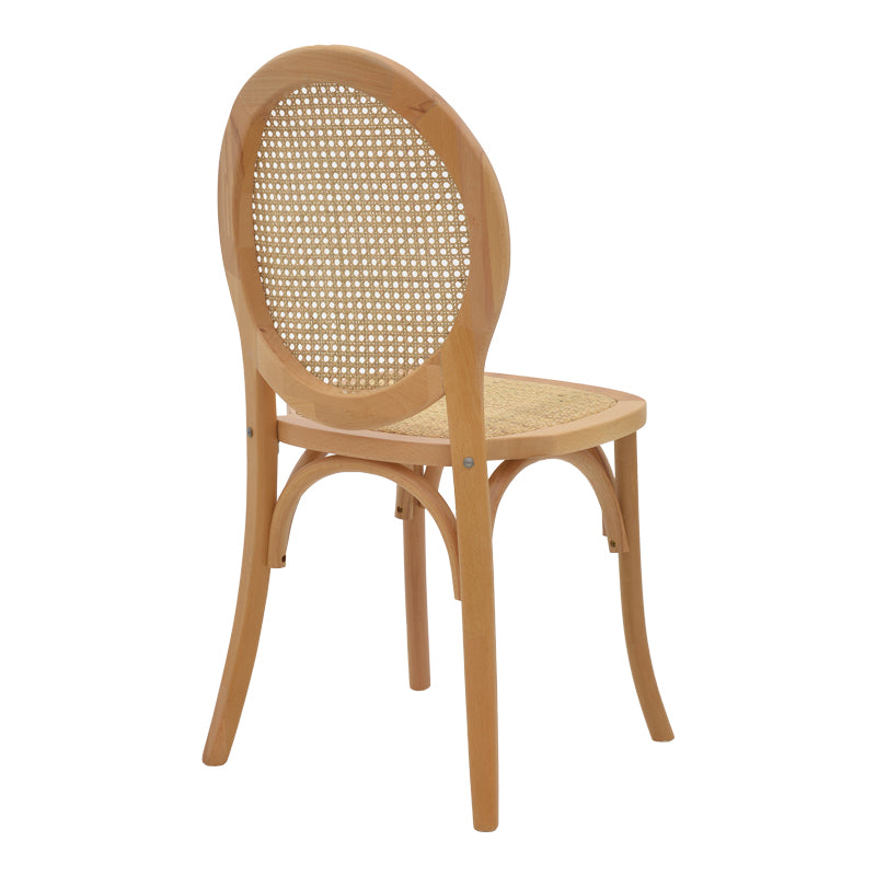 Scaun Camil, lemn de fag, ratan, Natural, 45x50x94 cm, imagine suplimentara