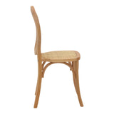 Scaun Camil, lemn de fag, ratan, Natural, 45x50x94 cm